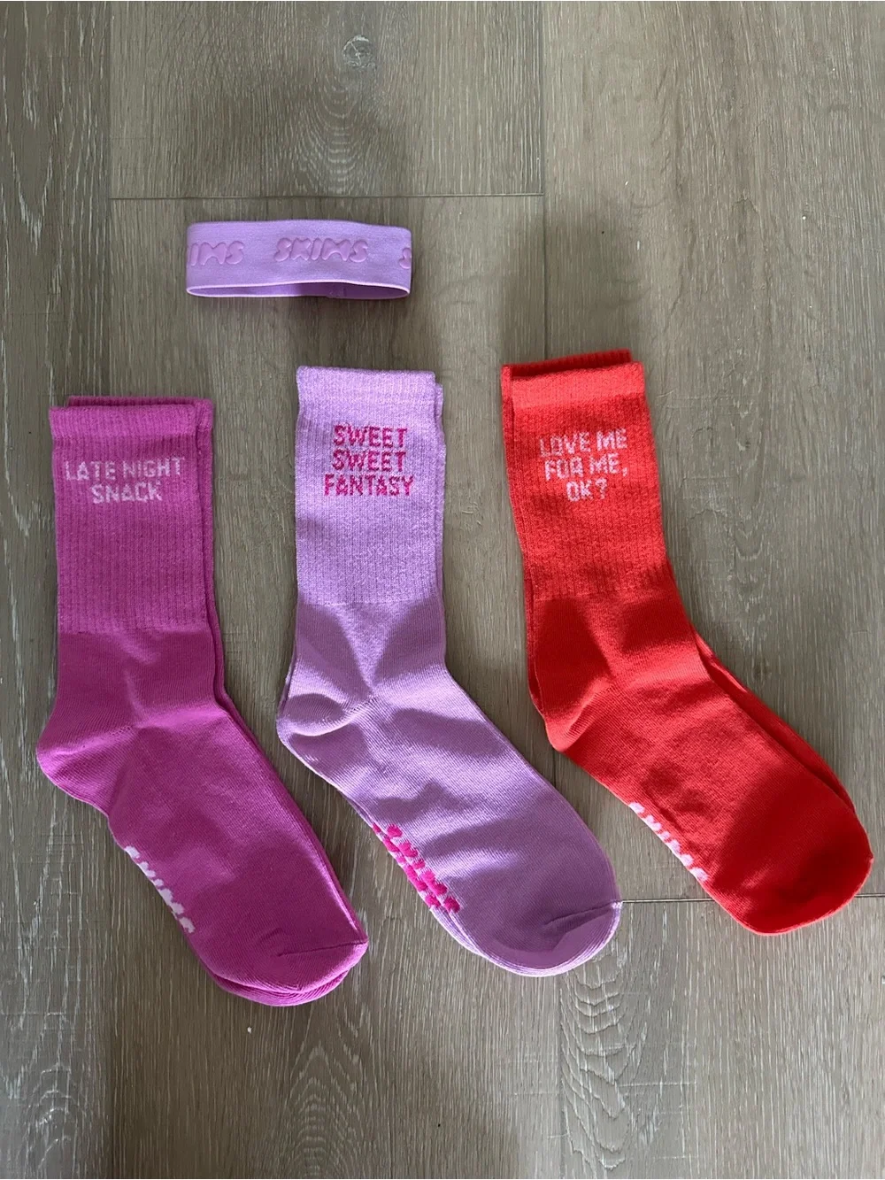 3-Pack Skims Candy Heart Limited Edition Crew Socks